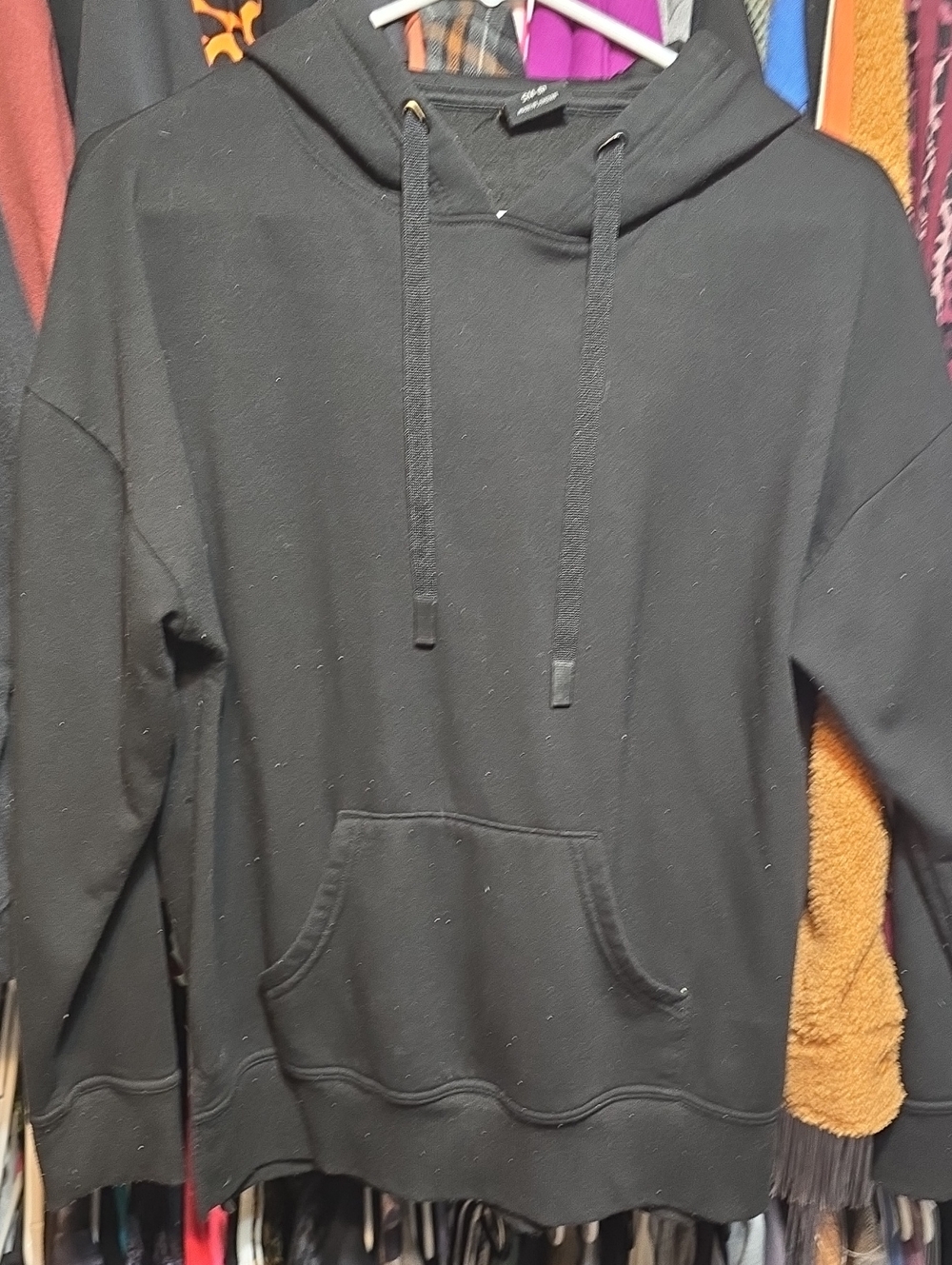 Black Hooded Pullover Sweatshirt & Joggers Like New Small